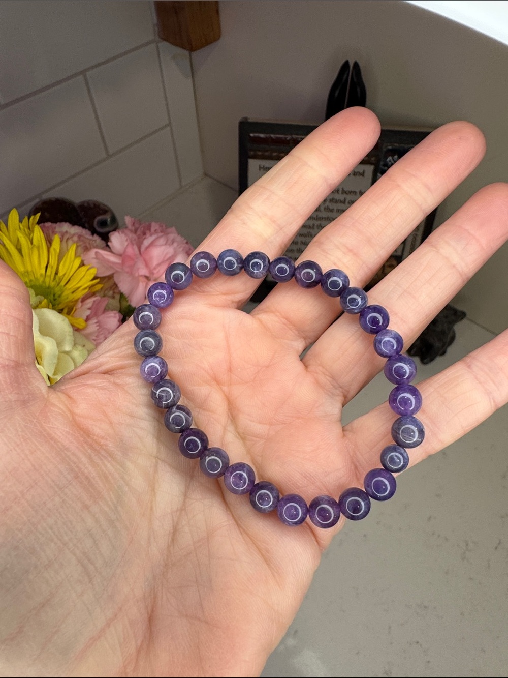 Lavender Milky Amethyst Bracelet: B1109